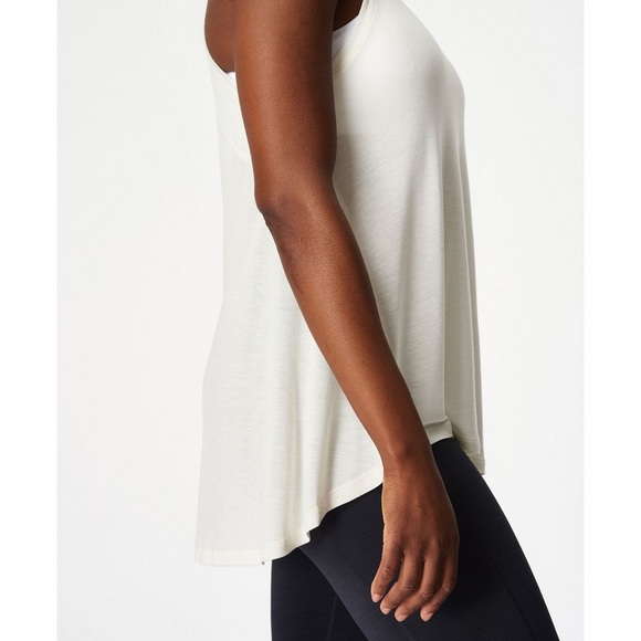 NWT Sweaty Betty Easy Peazy Top in Lily White Sz. XXS XS 100% Viscose - Picture 7 of 15